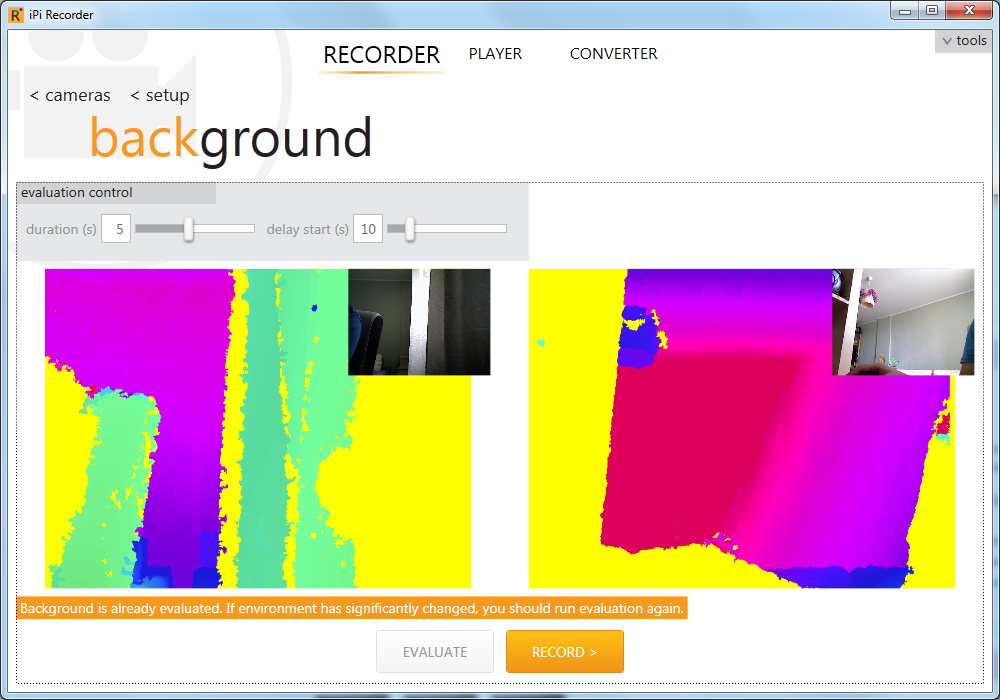 Background is already evaluated