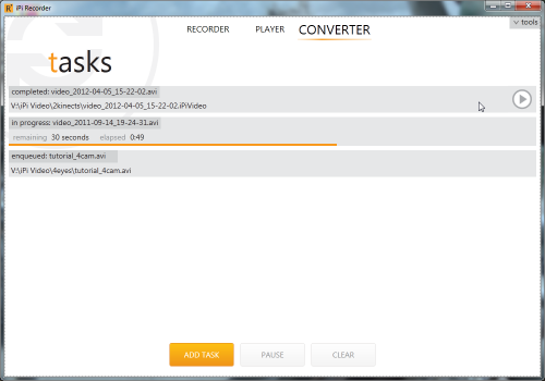 Converter task list